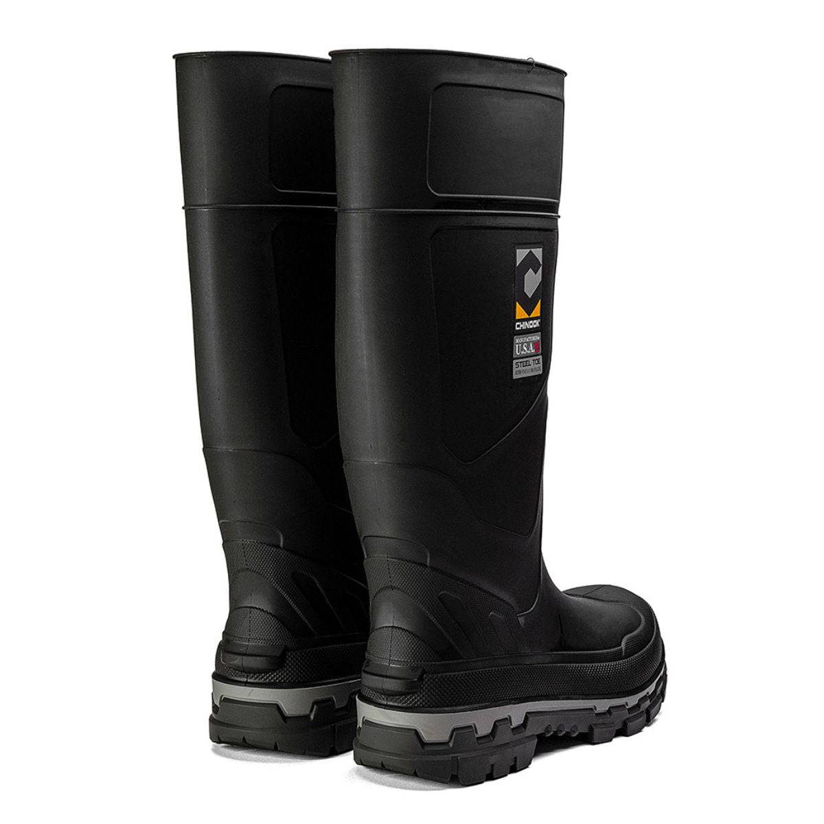 Kickaxe 15" Steel Toe Men's Waterproof Rubber Boot - Black/Grey