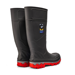 Kickaxe 15" Waterproof Rubber Boot - Grey/Orange