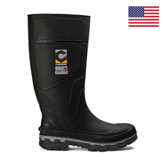 Kickaxe 15" Steel Toe Waterproof Rubber Boot – Black/Grey