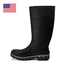 Kickaxe 15" Steel Toe Waterproof Rubber Boot – Black/Grey