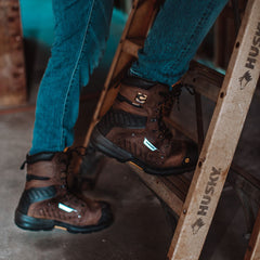 Prepare for any challenge with the Scorpion 9” Comp Toe Men’s Waterproof Work Boot in Brown, built for durability, safety, and comfort on the job.
