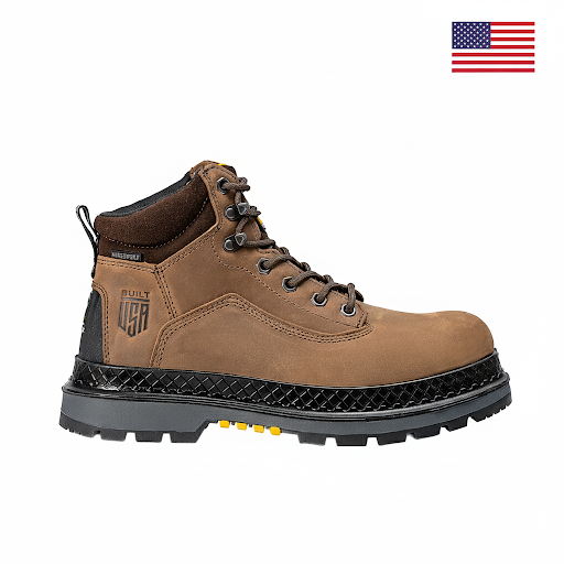Buckman 6" Waterproof, Soft Toe, Brown Boot - Made in USA