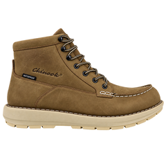 Bota de trabajo impermeable Sawhorse de 6 pulgadas con punta blanda, color marrón