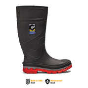Kickaxe 15" Waterproof Rubber Boot - Grey/Orange