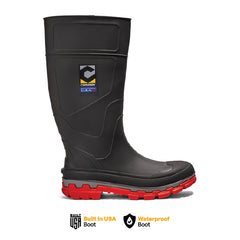 Kickaxe 15" Waterproof Rubber Boot - Grey/Orange