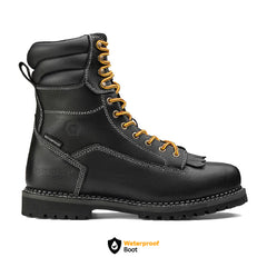 Logger 8” Men’s Waterproof Work Boot for Men - Black