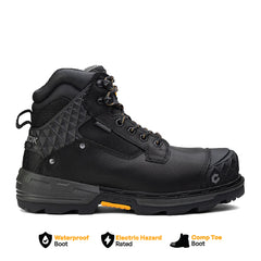 Pallet Jack 6" Composite Toe Waterproof Work Boot – Black