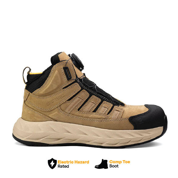 Pro Safety Mid 6" Composite Toe Men’s Shoe - Tan