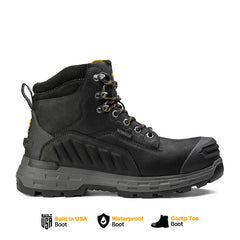 Wildwood 6” Waterproof Composite Toe Black Boot - Made in USA